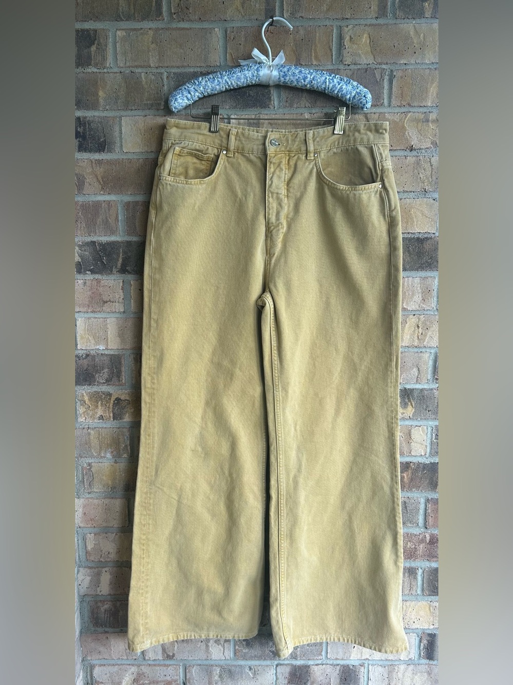 ME + EM Mustard Yellow Wide Leg Jeans Size 31